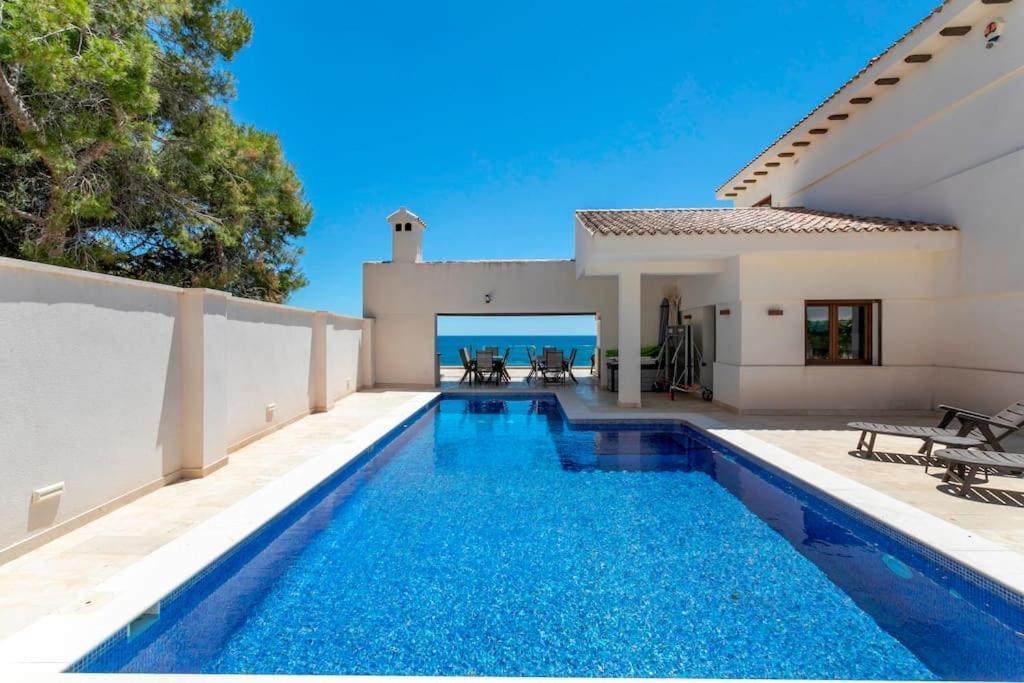 Villa Irene: Beachfront Luxury with Sea Views and Private Pool Alicante Exterior photo